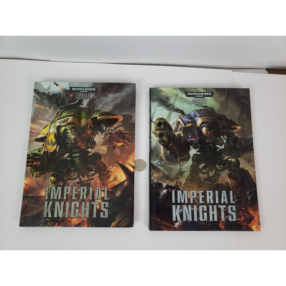 2 Books Warhammer 40k Codex: Imperial Knights Hardcover Games Workshop 2013 & 15